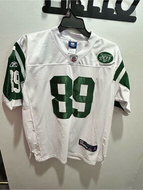 Reebok White & Green Kids Football Jersey Number 89